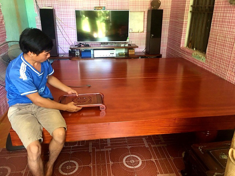 1 Sập Phản Hộp Gỗ Xoan Đào Vener