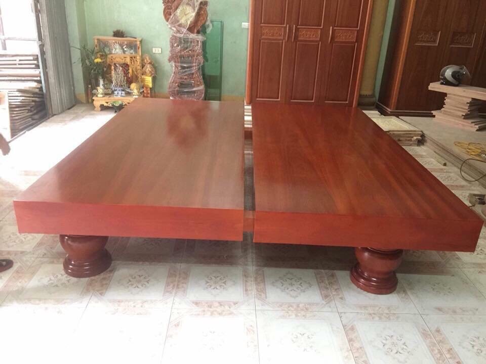 4 Sập Phản Hộp Gỗ Xoan Đào Vener
