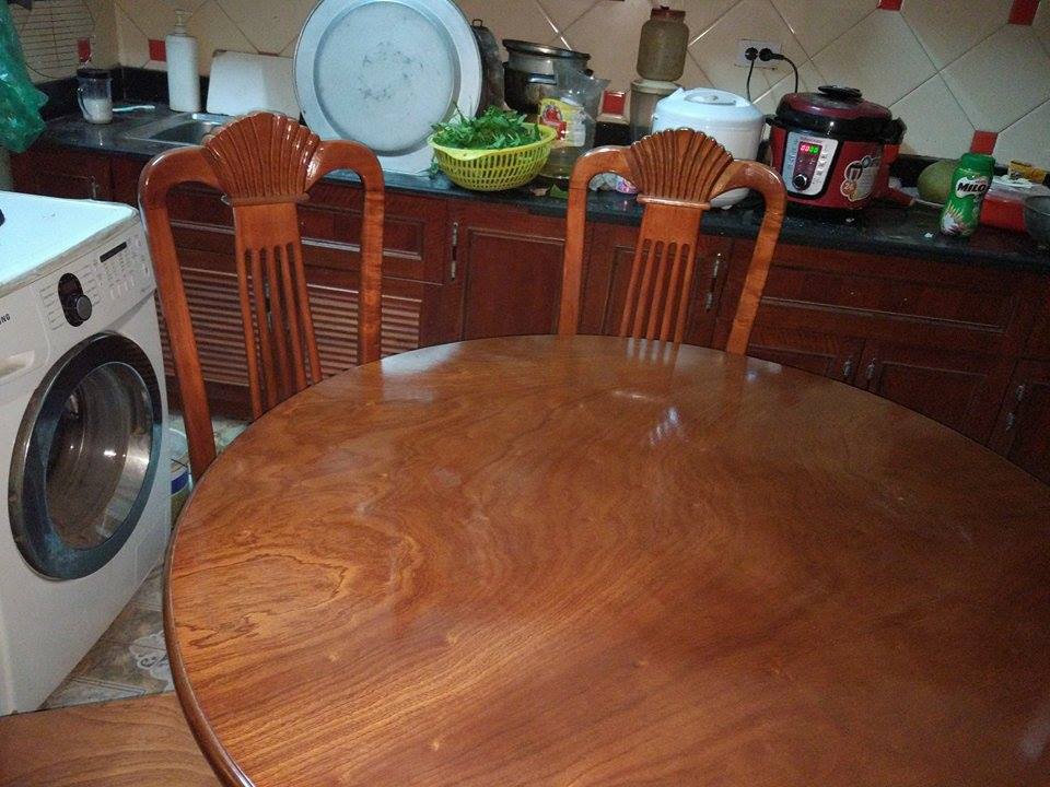 3 Bộ Bàn Ghế Ăn   Gỗ Trẹo   Loại bàn xoay kính 3 Bộ Bàn Ghế Ăn   Gỗ Trẹo   Loại bàn xoay kính