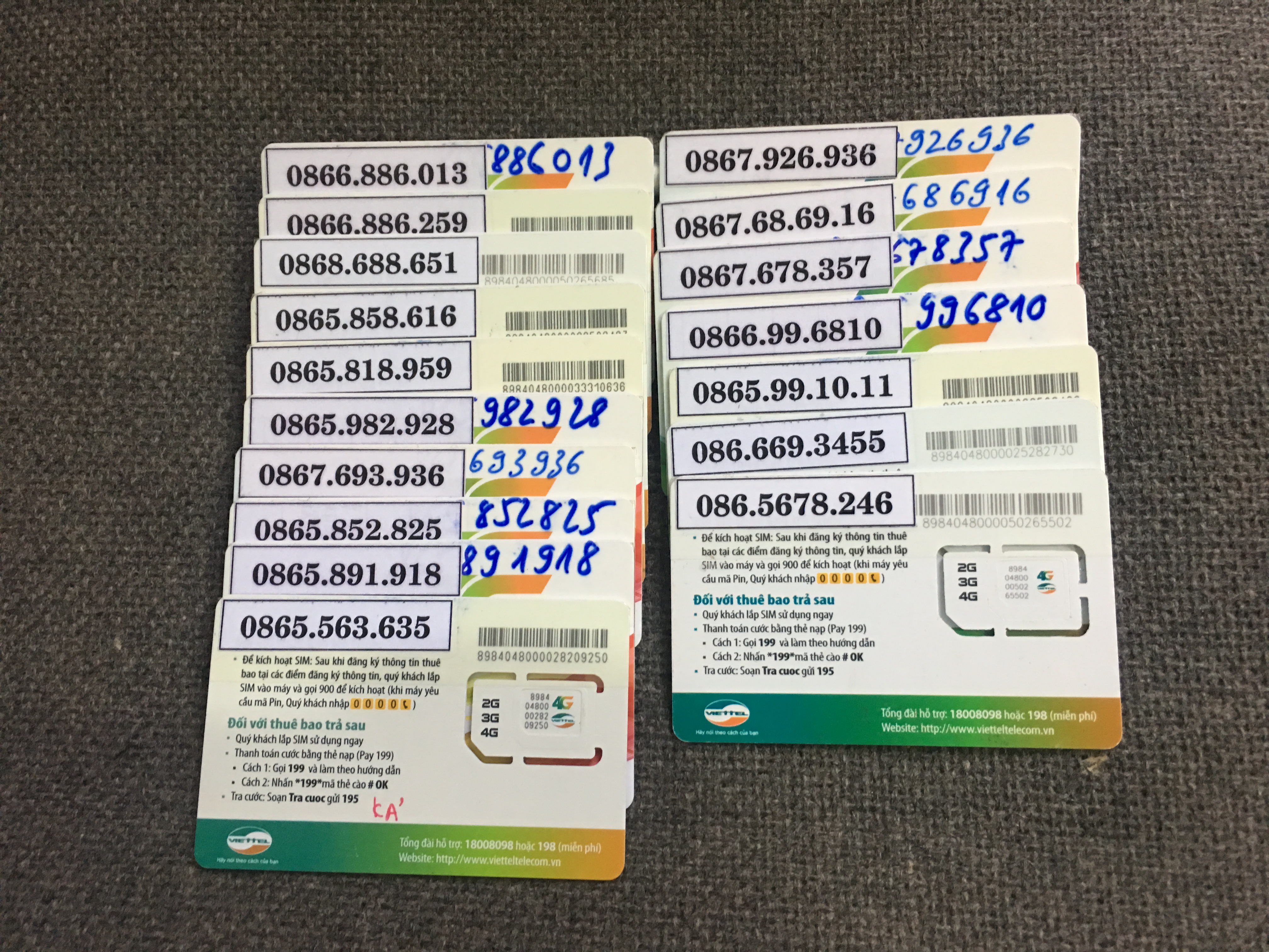 Viettel soi gương: 0867.693.936, 0865.852.825, 0865.891.918, 0865.795.597, 0335.789.897