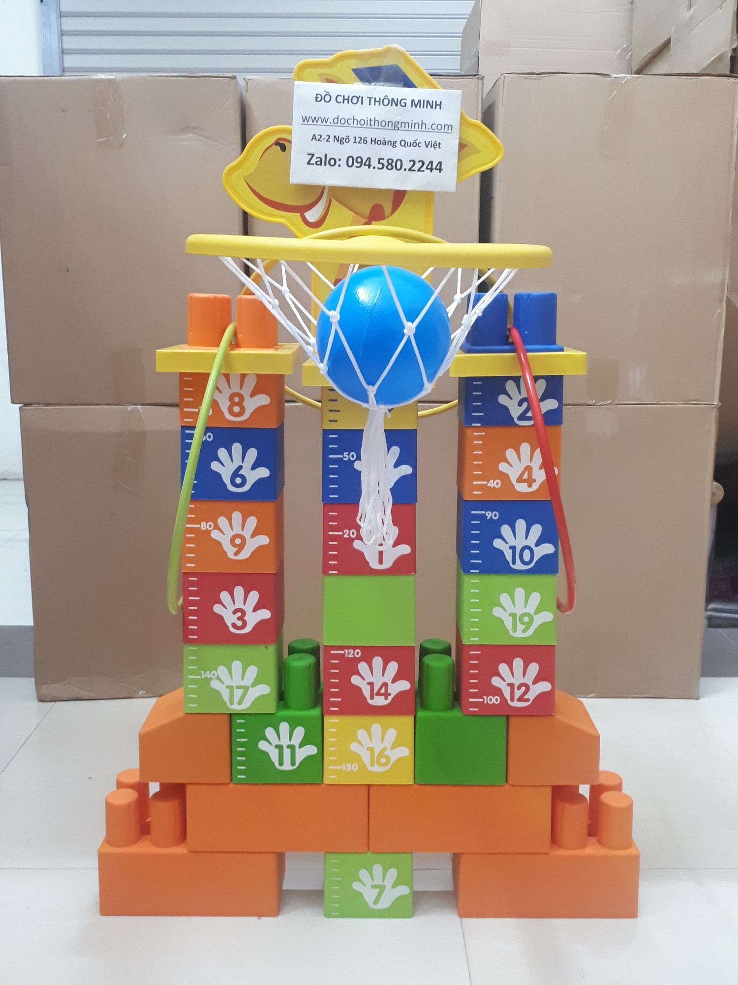 Bộ xếp hình to đại có cột bóng rổ 450k Bộ xếp hình to đại có cột bóng rổ 450k