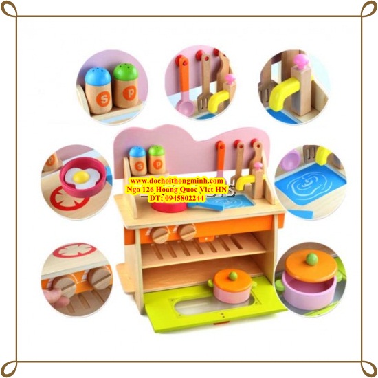 2 Bộ bếp gỗ 2 tầng to đại