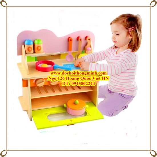 3 Bộ bếp gỗ 2 tầng to đại