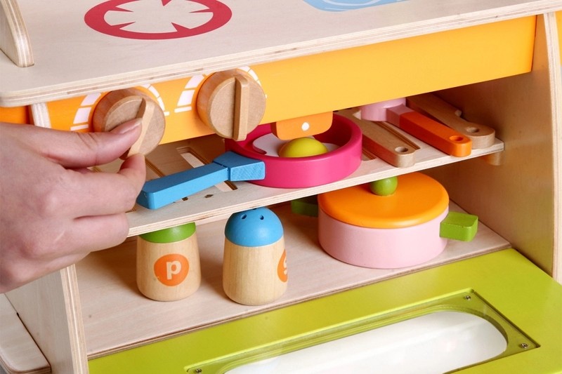 5 Bộ bếp gỗ 2 tầng to đại