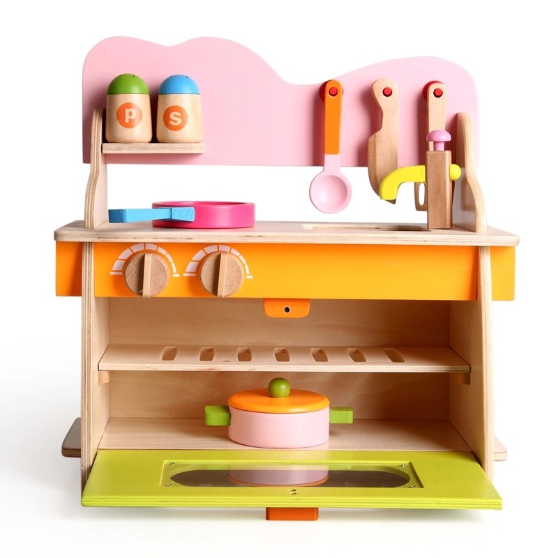 6 Bộ bếp gỗ 2 tầng to đại