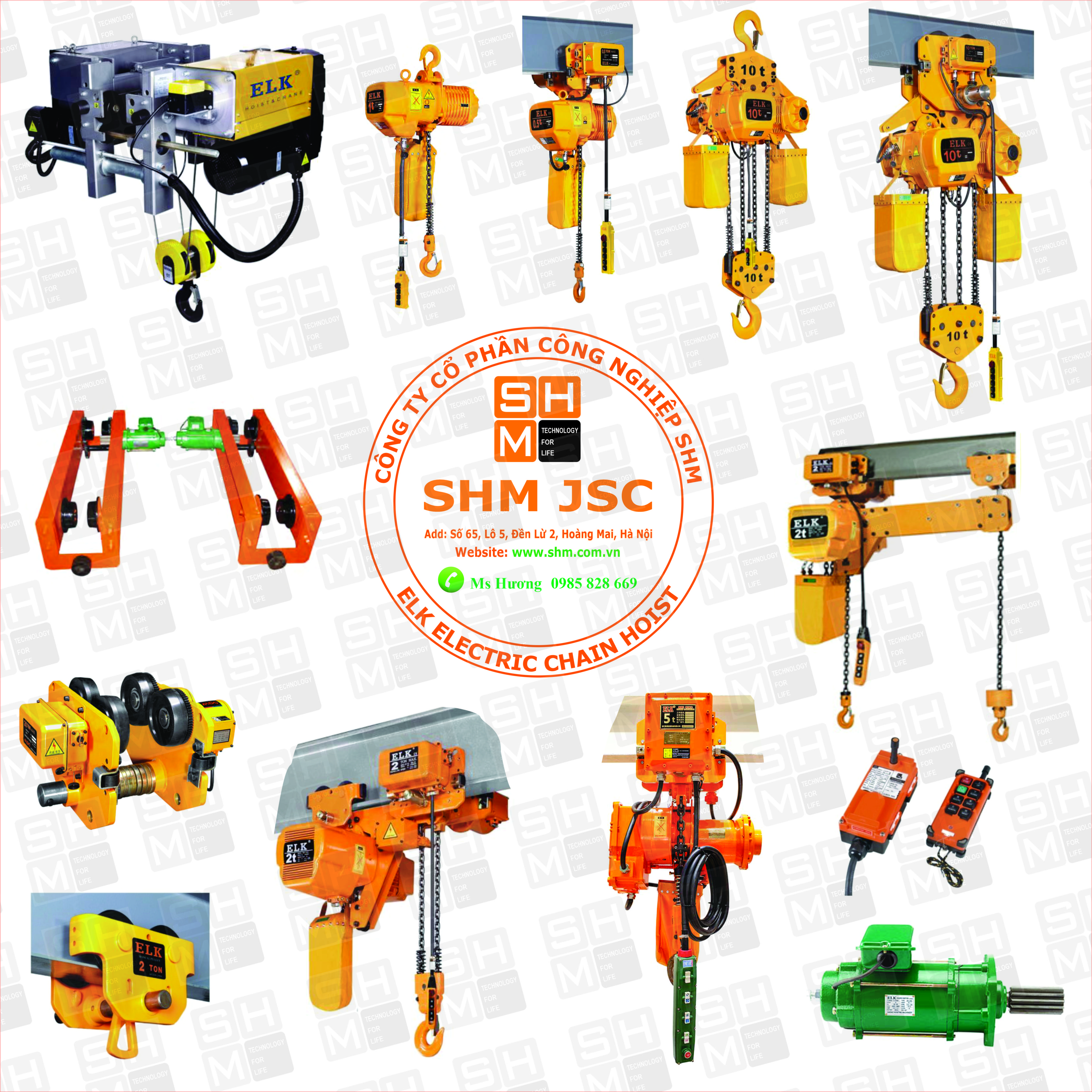 Pa lăng xích điện ELK Kaidao 500kg, 1 tấn, 2 tấn, 3 tấn, 5 tấn, 7.5 tấn, 10 tấn điện 380v Pa lăng xích điện ELK Kaidao 500kg, 1 tấn, 2 tấn, 3 tấn, 5 tấn, 7.5 tấn, 10 tấn điện 380v