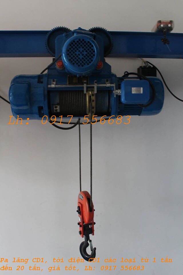 1 Pa lăng cáp điện CD 1 tấn, 2 tấn, 3 tấn, 5 tấn, 10 tấn, 20 tấn 6m, 9m, 12m, 18m, 24m 1 Pa lăng cáp điện CD 1 tấn, 2 tấn, 3 tấn, 5 tấn, 10 tấn, 20 tấn 6m, 9m, 12m, 18m, 24m
