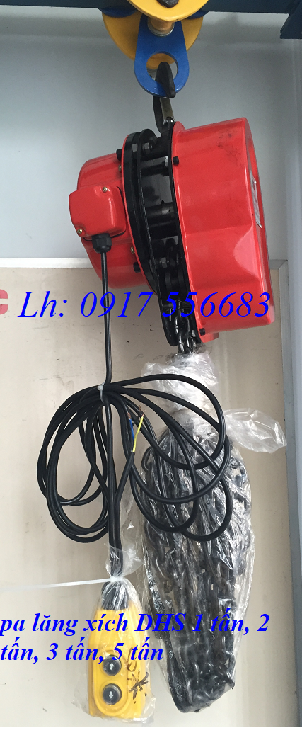Pa lăng xích điện DHS 1 tấn, 2 tấn, 3 tấn, 5 tấn chiều cao 6m, điện 380v loại chất lượng tốt, giá rẻ