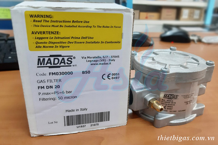 1 Lọc gas Madas Pmax 6 bar FM DN15 DN20 DN25 1 Lọc gas Madas Pmax 6 bar FM DN15 DN20 DN25
