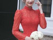 Áo dài cô dâu màu đỏ   Thiết kế hiện đại 