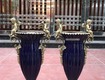 Giao lưu đôi bình sứ bỉ xanh lam 