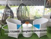 Bàn ghế nhựa giả mây lưng đan lưới mắt cáo đẹp 