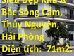 Bán lô góc bánh trưng siêu to, siêu đẹp khu a bắc sông cấm, thủy...