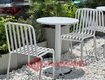 Bộ bàn ghế sắt sân vườn decor quán cafe nhà hàng mặt bàn composite màu...
