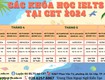 Lịch Học IELTS Tại CET Năm 2024   Luyện IELTS TỪ 5.0 đến 7.0 