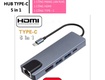 Hub 5in1 Type C sang Lan   HDMI  USB 3.0  PD 
