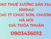 Chính chủ cho thuê xưởng sản xuất 1000m2, thị trấn chúc sơn, huyện chương mỹ,...