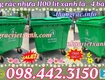 Thùng rác 1100 lít nhựa hdpe 4 bánh xe màu xanh...