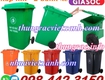 Thùng rác 240 lít nắp kín nhựa hdpe 2 bánh xe   nhiều màu...