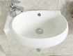 Lavabo Treo Tường Góc Oval Trắng MTLA 04 