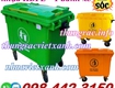 Xe thu gom rác 660 lít nhựa hdpe 4 bánh xe