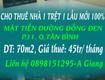 Cho thuê nhà 1 trệt 1 lầu mới 100, 70m2   dtsd1 140m2   mặt tiền...