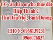 Chính chủ cần bán đất hoặc cho thuê đất tại hiệp thành 2, thủ dầu...