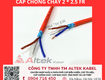 Cáp tín hiệu 2x2.5 chống cháy altek kabel 