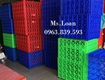 Chào bán rổ nhựa công nghiệp loại lớn có bánh xe và nắp đậy giá...