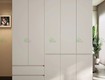 Tủ quần áo gỗ mdf ta76   màu trắng hiện đại, kịch trần, 100...