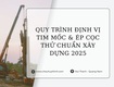 định vị tim mốc và ép cọc thử