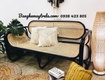 Sofa mây vuông lưới mắt cáo