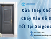 Cửa thép chống cháy vân gỗ giá tốt tại saigondoor