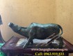 Trâu bằng đồng giả cổ dài 25cm, trâu phong thủy bằng đồng 