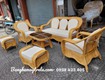 Bàn ghế sofa mây tự nhiên hiện đại