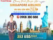 Tháng 5 bùng nổ ưu đãi cùng singapore airlines bay tiết kiệm đến 20 