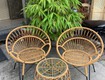 Bàn ghế cafe mây nhựa ban công