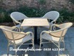 Ghế nhựa giả mây cafe giá rẻ 