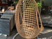 Ghế xích đu mây đan caro 