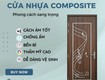 Cửa nhựa composite lựa chọn thông minh cho phòng ngủ