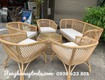 Bàn ghế sofa mây tự nhiên phòng khách hiện đại 