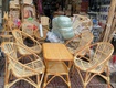 Bàn ghế sò mây cafe giá rẻ