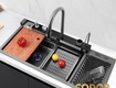 Chậu rửa chén 1 hộc màn hình nhiệt độ codor cr54n