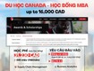 Du học Canada MBA với học bổng chưa từng có tại University Canada West UCW