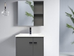 Tủ lavabo nhà tắm nhôm tổ ong xám đậm cao cấp mttn 7639
