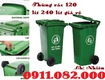 Giá rẻ thùng rác nhựa 120l 240l 660l  thùng rác màu xanh, cam, vàng...