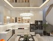 Tủ bếp acrylic màu sắc hài hòa sang trọng