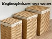 Giỏ vuông đựng đồ nhựa giả mây