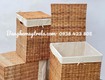 Giỏ mây vuông để đồ