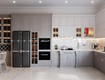 Tủ bếp gỗ xoan đào tự nhiên thiết kế thanh lịch